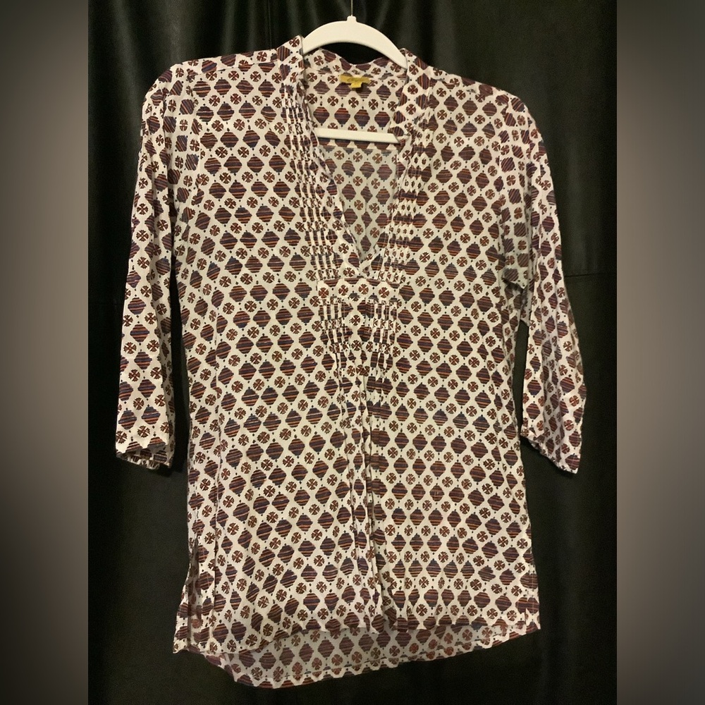 Roberta Roller Rabbit Abstract Blouse Top Size xs - Picture 5 of 7